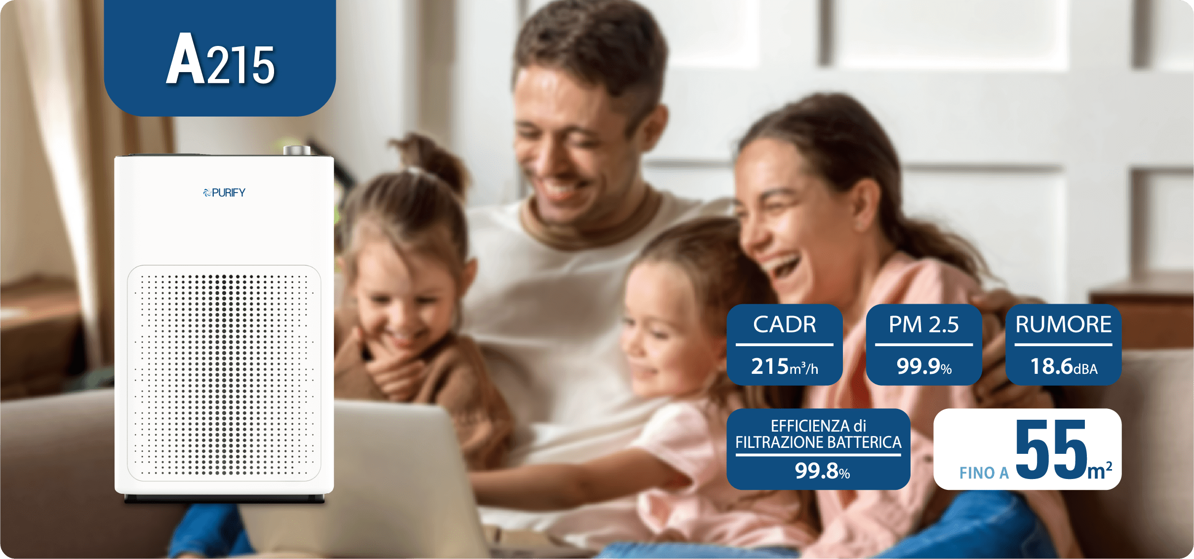 PURIFY – Purificatore d’aria – Serie A215